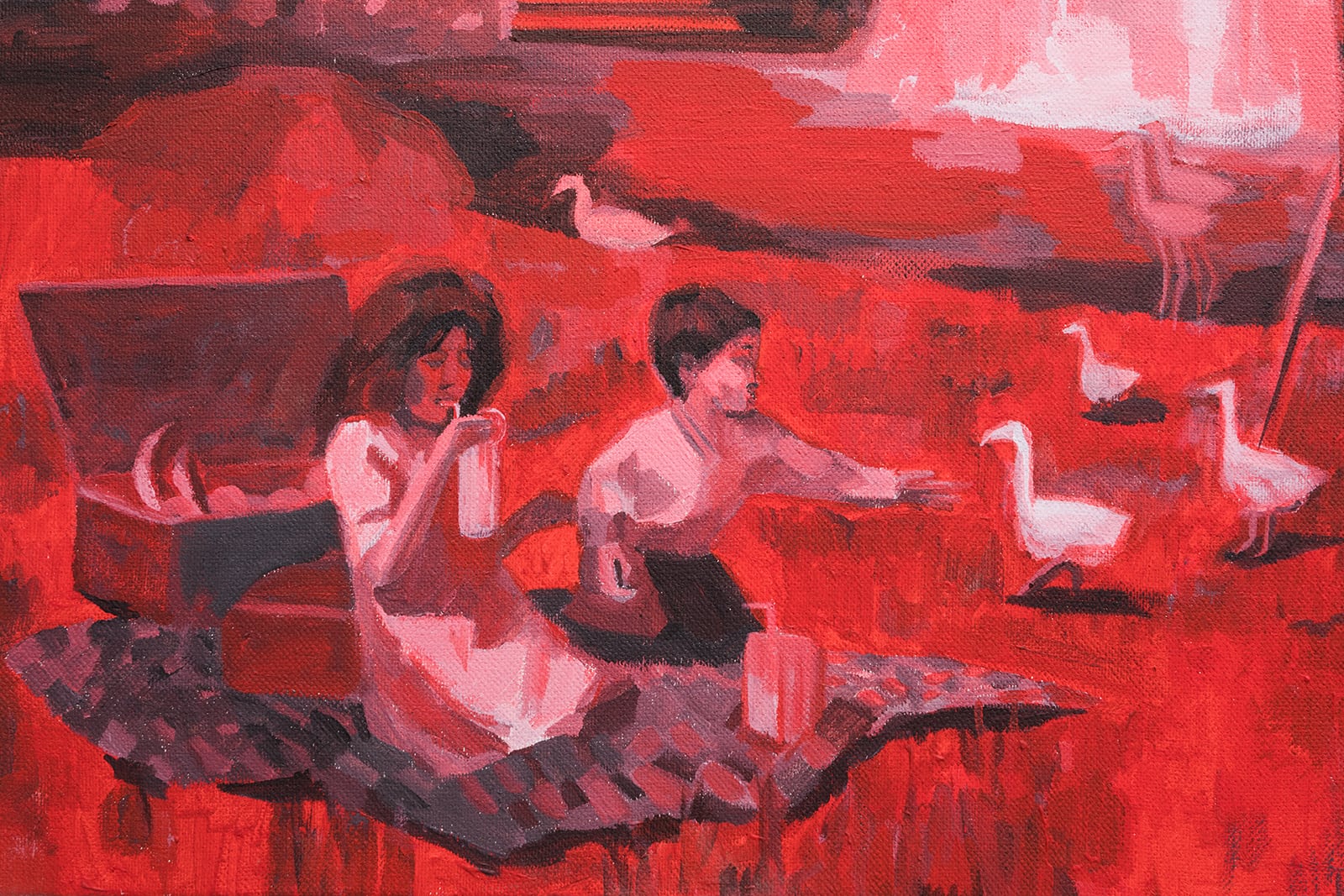 Plague, Untitled (detail), 2023, acrylic on canvas, 70,5 х 50,5 cm