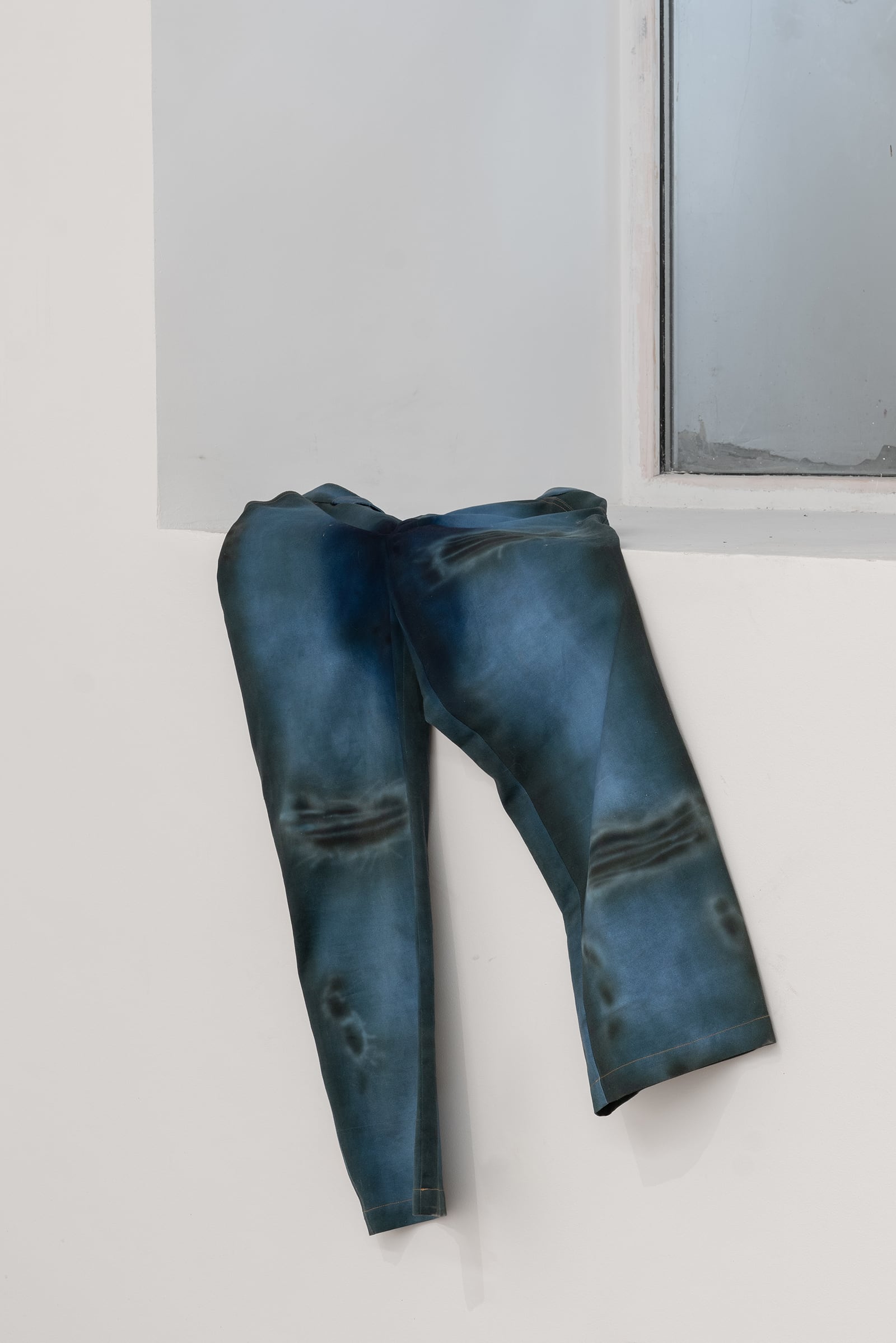 Sasha Yazov, Pissed pants, 2022, acrylic on textile, dimensions vary